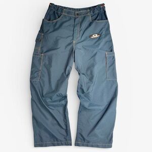 Vintage Y2K Oakley Software Techwear Baggy Windbreaker Cargo Pants Large